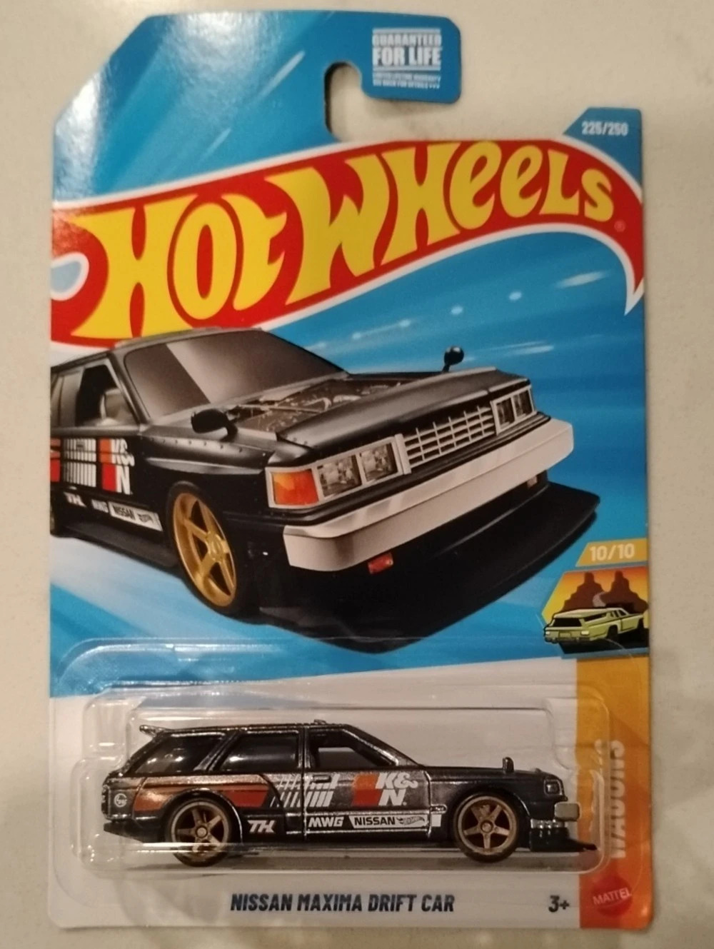 STH Hot Wheels Nissan Maxima Drift Car Black & Gold Super Treasure Hunt